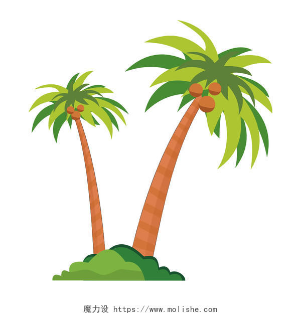 夏天夏日热带椰子树植物png素材